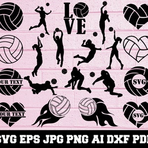 Volleybal SVG - Volleybal Silhouet - SVG Cut Files - Volleybal Bundel SVG - Volleybal Clipart - Volleybal Cut Bestand- Instant Download