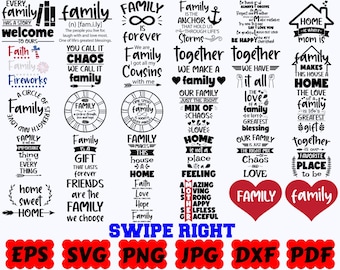 Family SVG | Family Sign Svg | Family Love SVG | Cut Files for Cricut & Silhouette | Quote | Saying | Svg Eps Dxf Png Jpg | Commercial Use