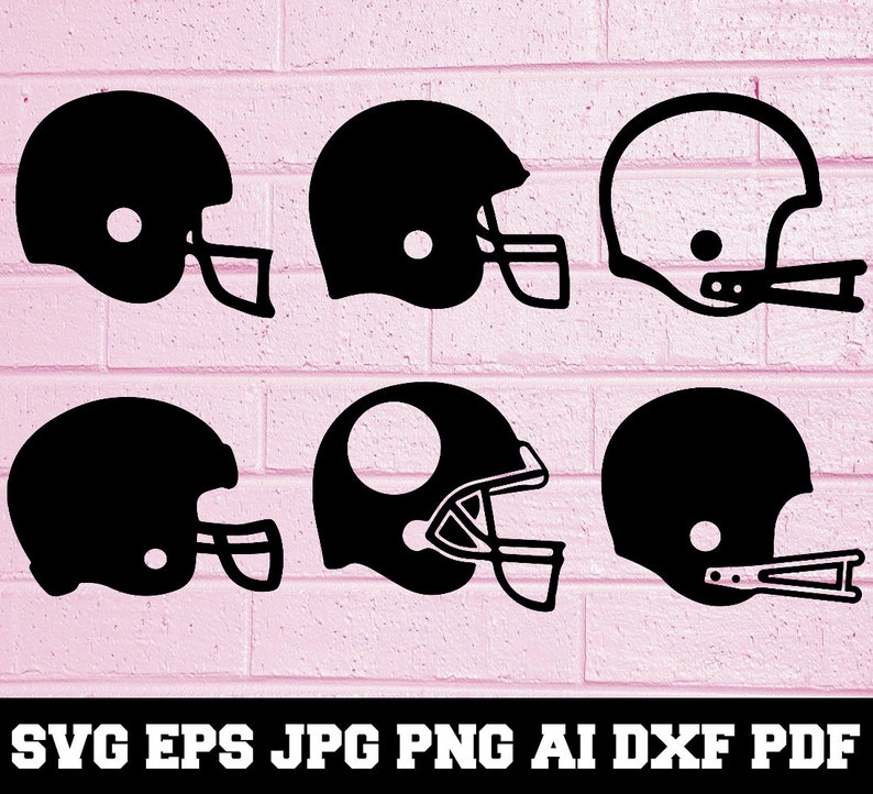 Football Helmet SVG Football Helmet Silhouette SVG Cut Etsy