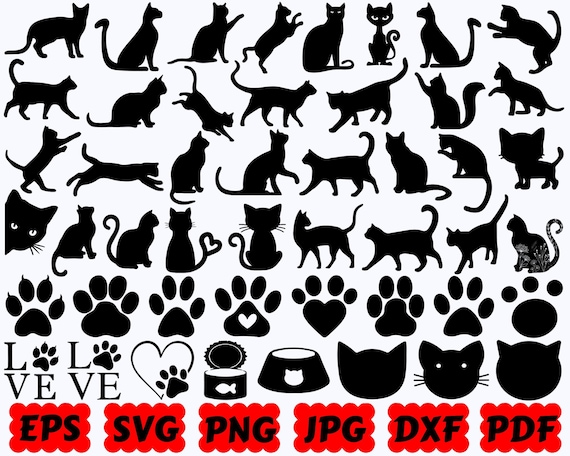 Cat SVG | Cat Head SVG | Cat Face SVG | Cat Mom Svg | Animal Svg | Cut Files for Cricut & Silhouette | Svg Eps Dxf Png Jpg | Commercial Use