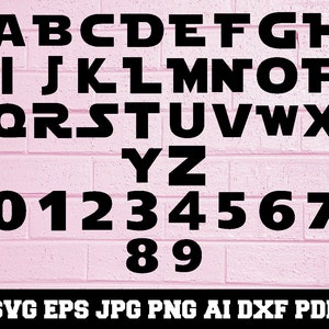Star Wars Font SVG - Star Wars Cut File - Star Wars Alphabet SVG- Star Wars Letters SVG- Font Cut File- Star Wars Monogram- Instant Download