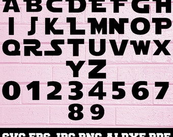 Star Wars Font SVG - Star Wars Cut File - Star Wars Alphabet SVG- Star Wars Letters SVG- Font Cut File- Star Wars Monogram- Instant Download