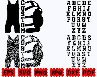 Wrestling Custom SVG | Wrestling SVG | Sport SVG | Cut Files for Cricut & Silhouette | Svg Eps Dxf Png Jpg Pdf | Commercial Use
