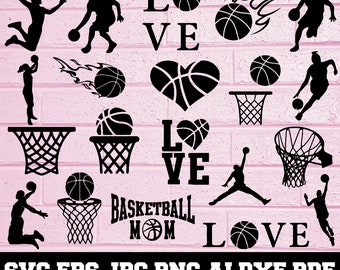 Basketball SVG - Basketball Silhouette - SVG Cut Files - Basketball Bundle SVG - Basketball Clipart- Basketball Cut File - Instant Download