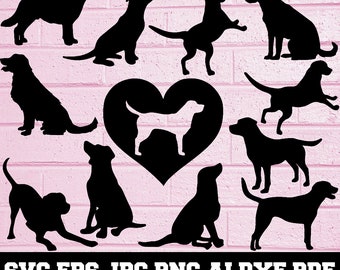 Labrador SVG - Labrador Silhouette - SVG Cut Files - Labrador Bundle SVG- Labrador Clipart- Labrador Cut File- Animal Svg- Instant Download