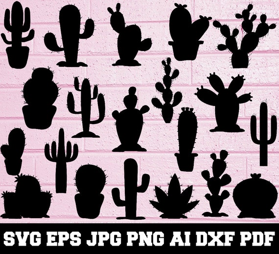 Download Cactus Svg Cactus Silhouette Svg Cut Files Cactus Bundle Etsy