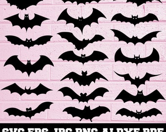 Bats SVG - Halloween Svg - Bats Silhouette - SVG Cut Files - Bats Bundle SVG -Bats Clipart - Bats Cut File - Bats Vector - Instant Download
