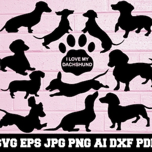 Dachshund SVG - Dachshund Silhouette - SVG Cut Files - Dachshund  Bundle SVG - Dachshund  Clipart - Dachshund Cut File - Instant Download