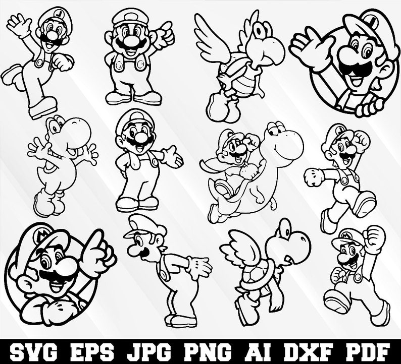 Free Free 303 Silhouette Super Mario Svg Free SVG PNG EPS DXF File