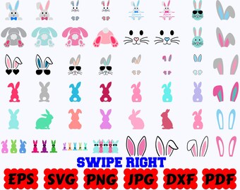 Easter Bunny SVG | Bunny SVG | Easter Rabbit SVG | Easter Svg | Happy Easter Svg | Cut Files for Cricut & Silhouette | Svg Eps Dxf Png Jpg