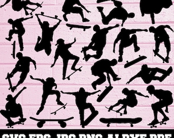 Skater SVG - Skater Silhouette - SVG Cut Files - Skater Bundle SVG - Skater Clipart - Skater Cut File - Skater Vector - Instant Download