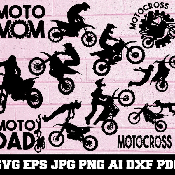 Dirt Bike SVG - Dirt Bike Silhouette - SVG Cut Files - Dirt Bike Bundle SVG - Dirt Bike Clipart - Dirt Bike Cut File - Instant Download