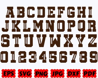 Football Font SVG | Football Alphabet SVG | Football Letters SVG | Football Svg | Sport Svg | Cut Files for Cricut & Silhouette