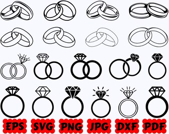 Wedding Ring SVG | Wedding SVG | Mr And Mrs SVG | Bride Svg | Cut Files for Cricut & Silhouette | Svg Eps Dxf Png Jpg Pdf | Commercial Use