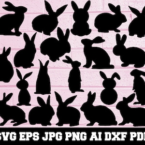 Rabbit SVG - Rabbit Silhouette - SVG Cut Files - Rabbit Bundle SVG - Rabbit Clipart - Rabbit Cut File - Rabbit Vector - Instant Download