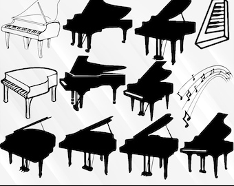 Piano SVG - Music SVG - Piano Silhouette - SVG Cut Files - Piano Bundle Svg- Piano Clipart- Piano  Cut File- Piano Vector- Instant Download