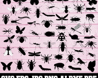 Insect SVG - Insect  Silhouette - SVG Cut Files - Insect Bundle SVG - Insect Clipart - Insect Cut File - Insect Vector - Instant Download