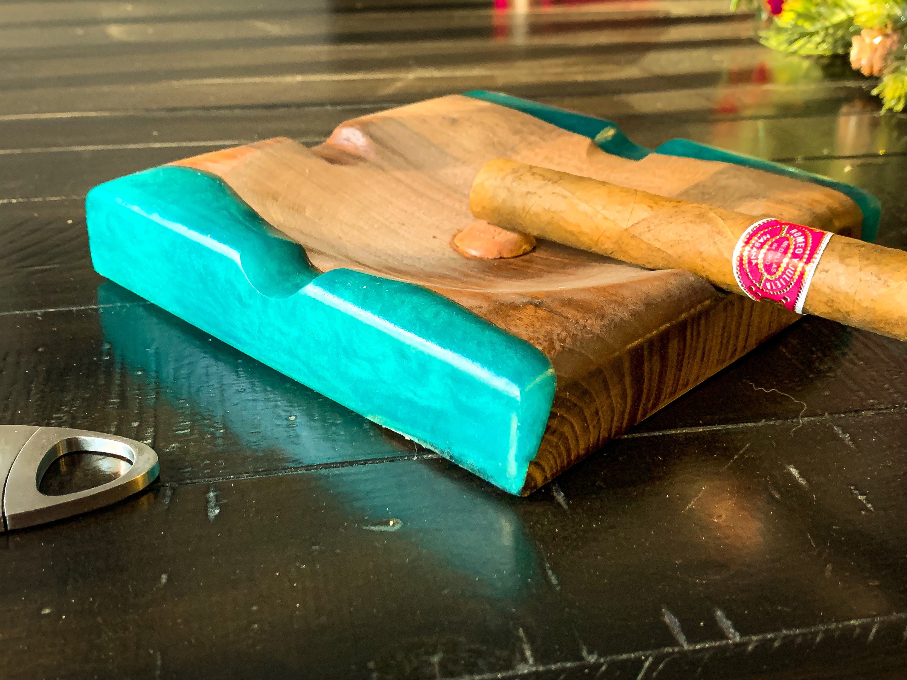 Epoxy Resin Wooden Walnut Ashtray Gift. Etsy