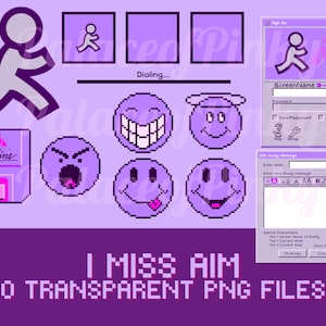 Instant Messenger Retro Computer Clip Art Bilder bündeln | Zucken | Niedliche Clipart | Digitaler Download | ZIEL | Popkultur | Geschenk für Geek