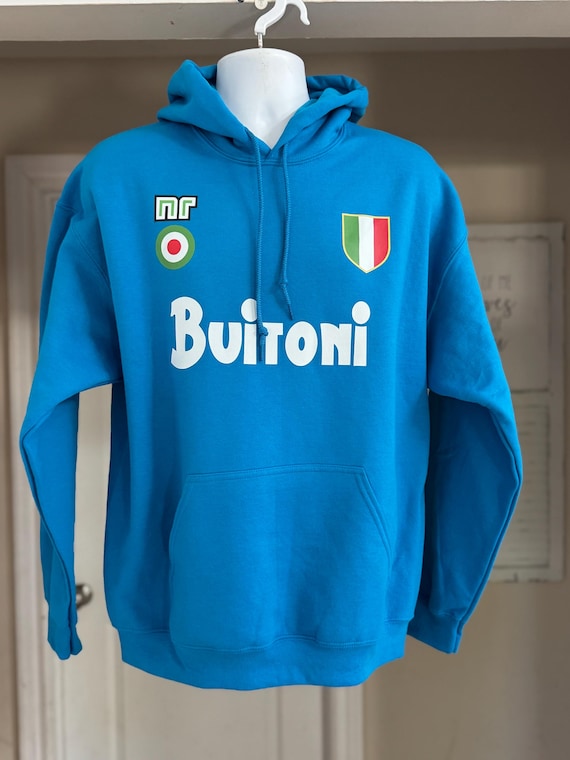 Buitoni Soccer Italy Italian Hoodie Sweathshirt SSC Napoli Retro