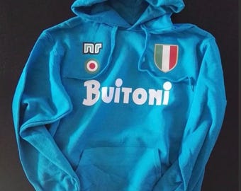 Buitoni Soccer Italy Italian Hoodie Sweathshirt SSC Napoli Retro