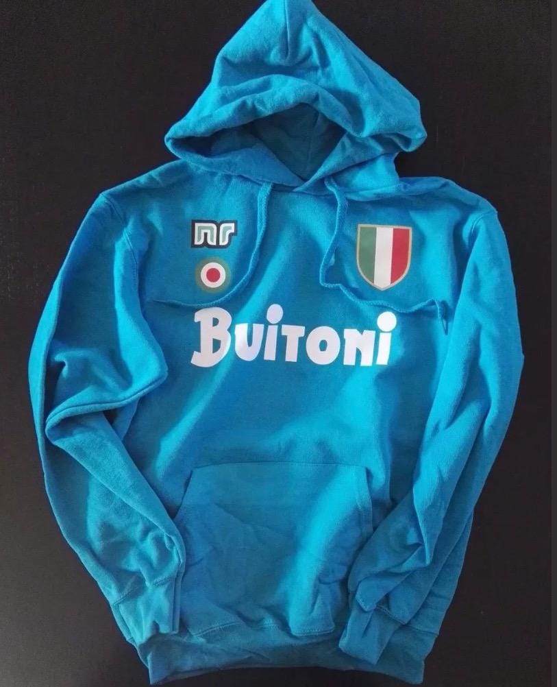 Buitoni Soccer Italy Italian Hoodie Sweathshirt SSC Napoli Retro