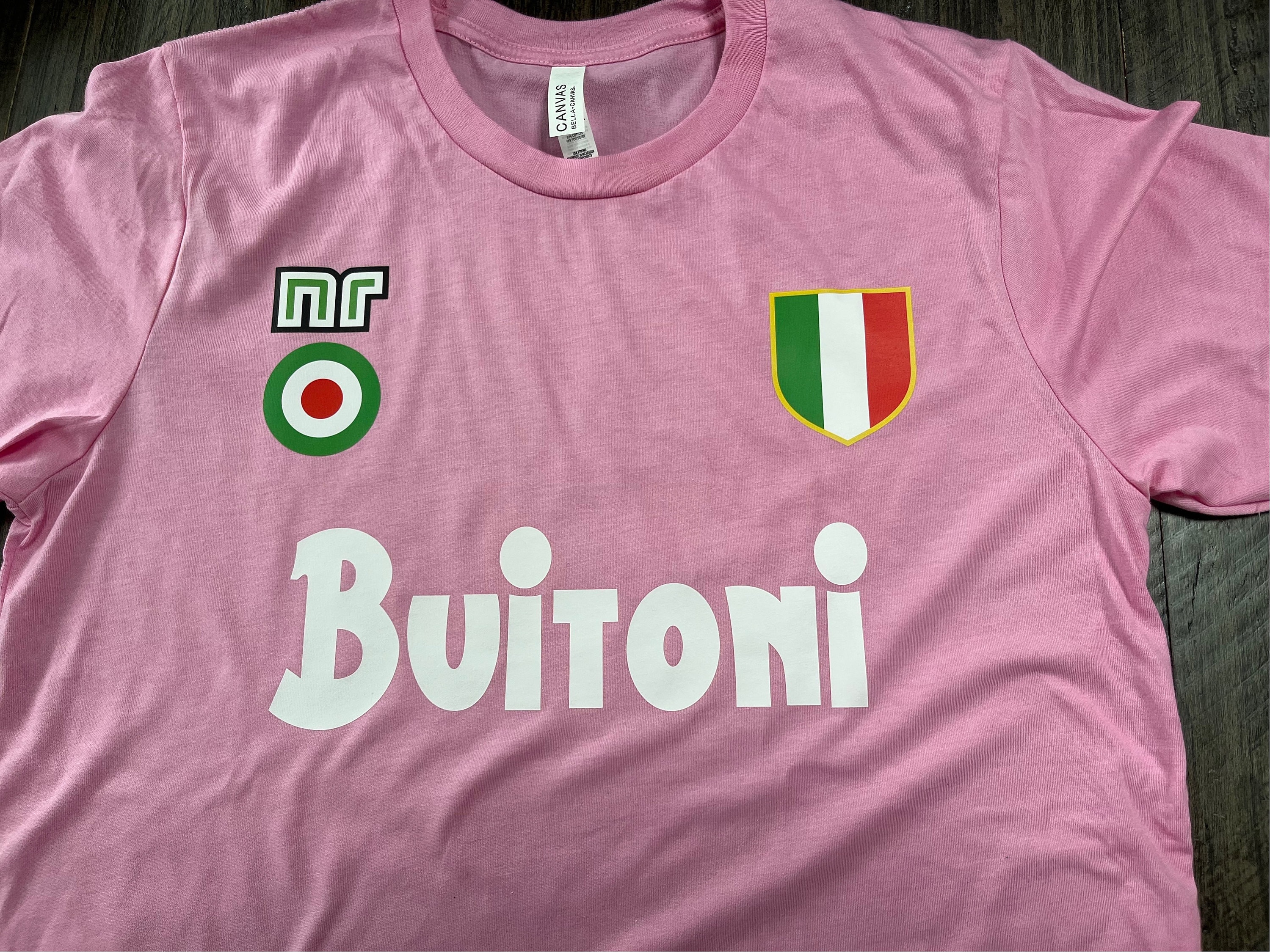 Buitoni Soccer Italy Italian Shirt T-shirt SSC Napoli Retro