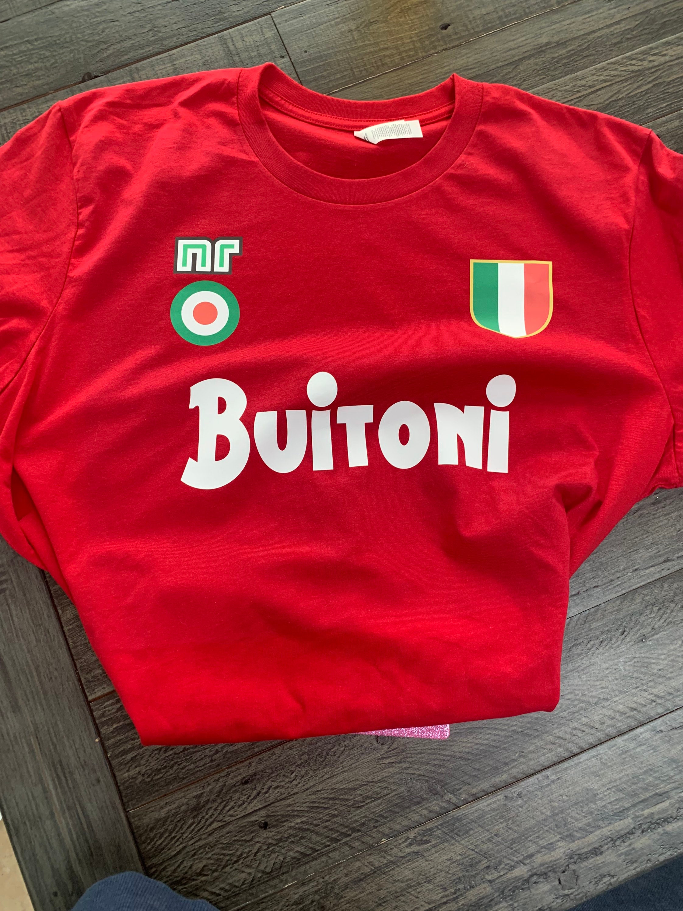 Buitoni Soccer Italy Italian Shirt T-shirt SSC Napoli Retro