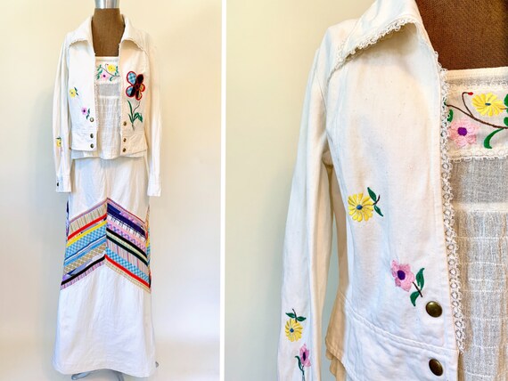 Vintage 70’s Wenjilli Floral Embroidered Multicolo