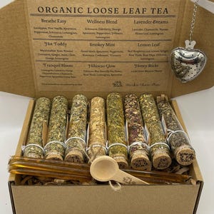 Organic Herbal Tea Sampler Gift Set: Loose Leaf Artisan Blends