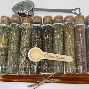 9 Loose Leaf Organic Herbal Tea Sampler Set, Tea Lover Gift, Gift Box, Gift for Her, Mom, Sister, Friend, Herbal Tea, Mother's Day, Gift Set