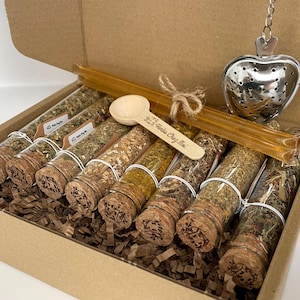 Organic Herbal Tea Sampler Gift Set: Loose Leaf Artisan Blends image 1