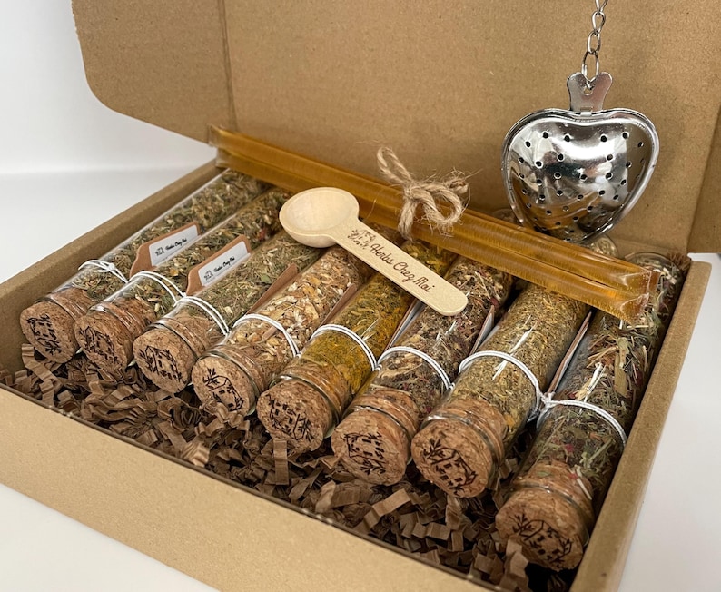 Organic Herbal Tea Sampler Gift Set: Loose Leaf Artisan Blends image 1