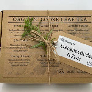 Organic Herbal Tea Sampler Gift Set: Loose Leaf Artisan Blends