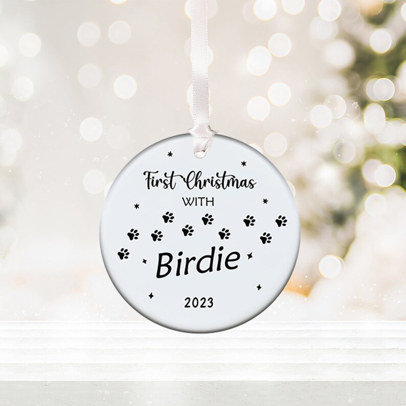 Personalized Dogs First Christmas Bauble Personalized Etsy UK