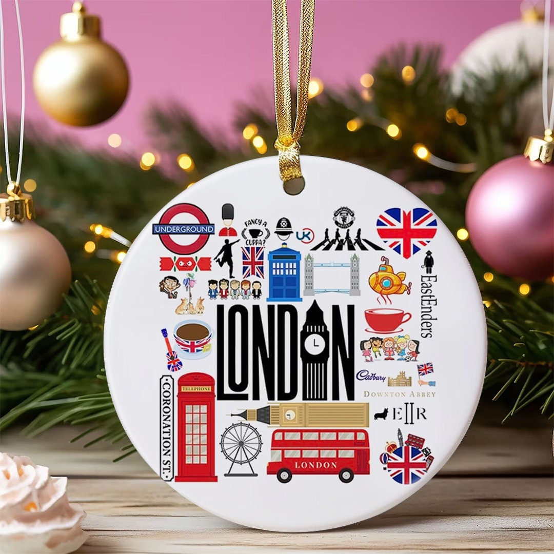 London City Ornament, England Christmas Ornament, British Ornament