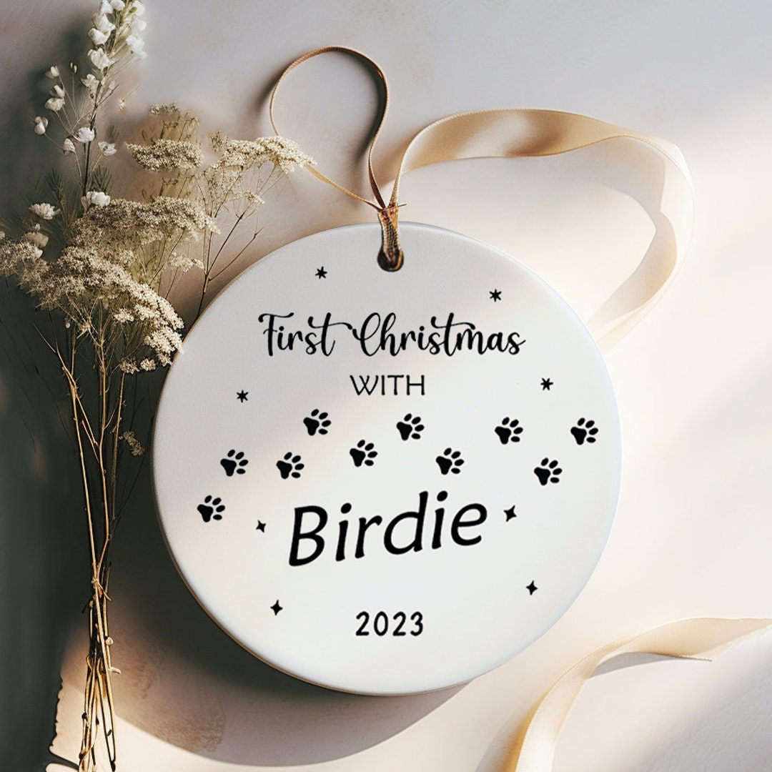 Personalized Dogs First Christmas Bauble Personalized Etsy UK