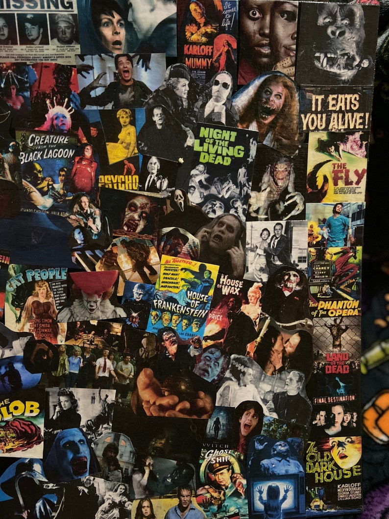 Horror Movie Collage Canvas 1920 2019 | Etsy