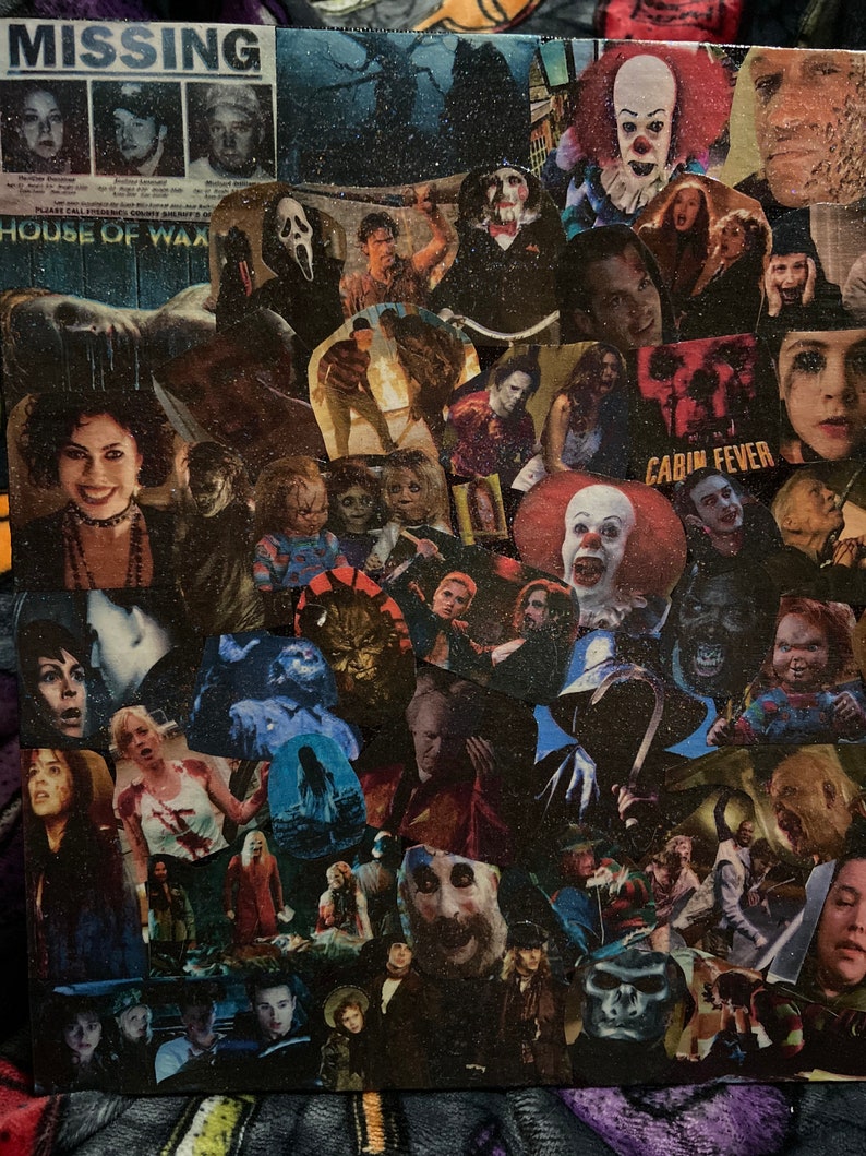 Horror Movie Collage Canvas 1990 2009 Etsy
