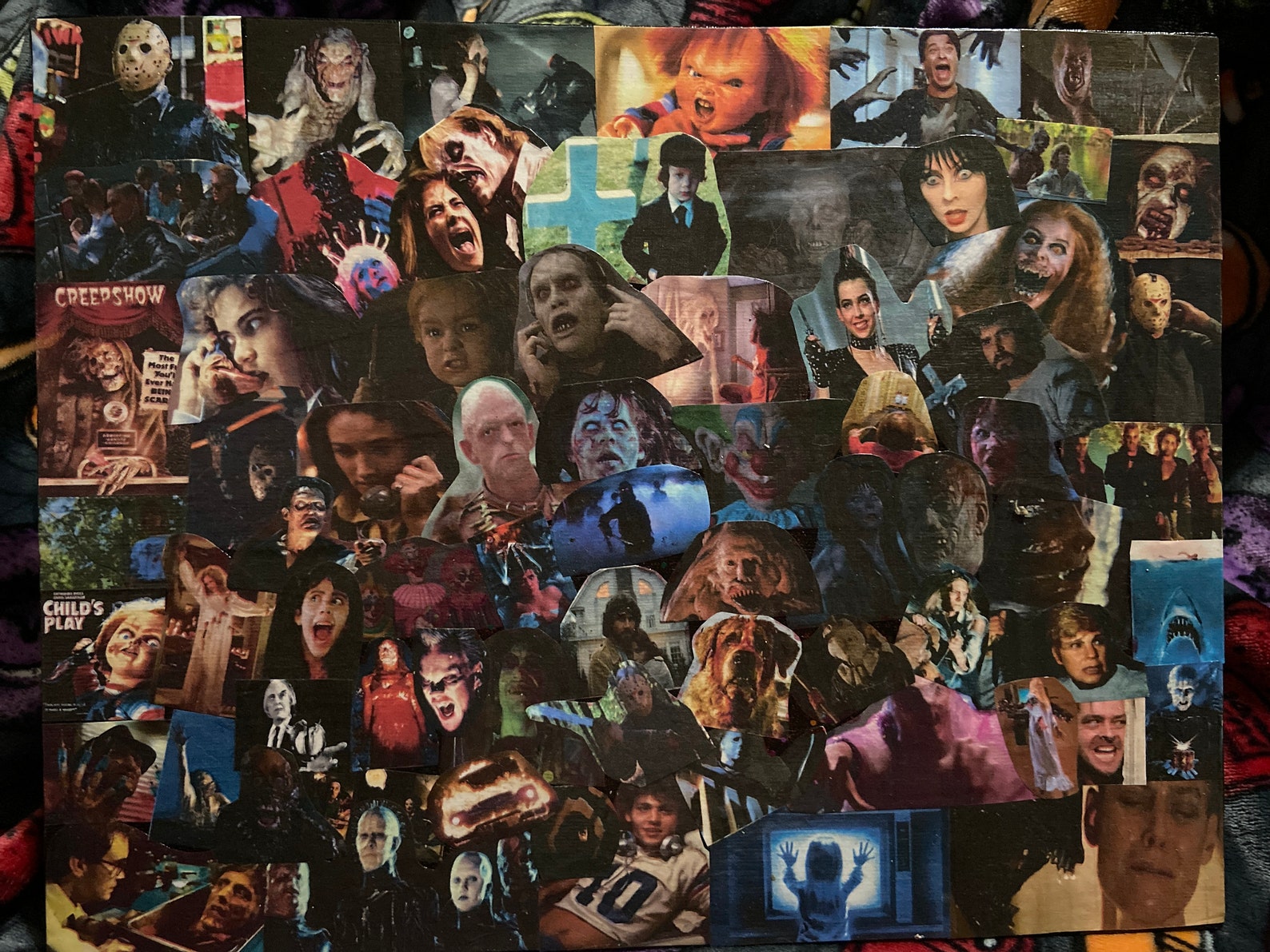 Horror Movie Collage Canvas 1970s1980s Etsy