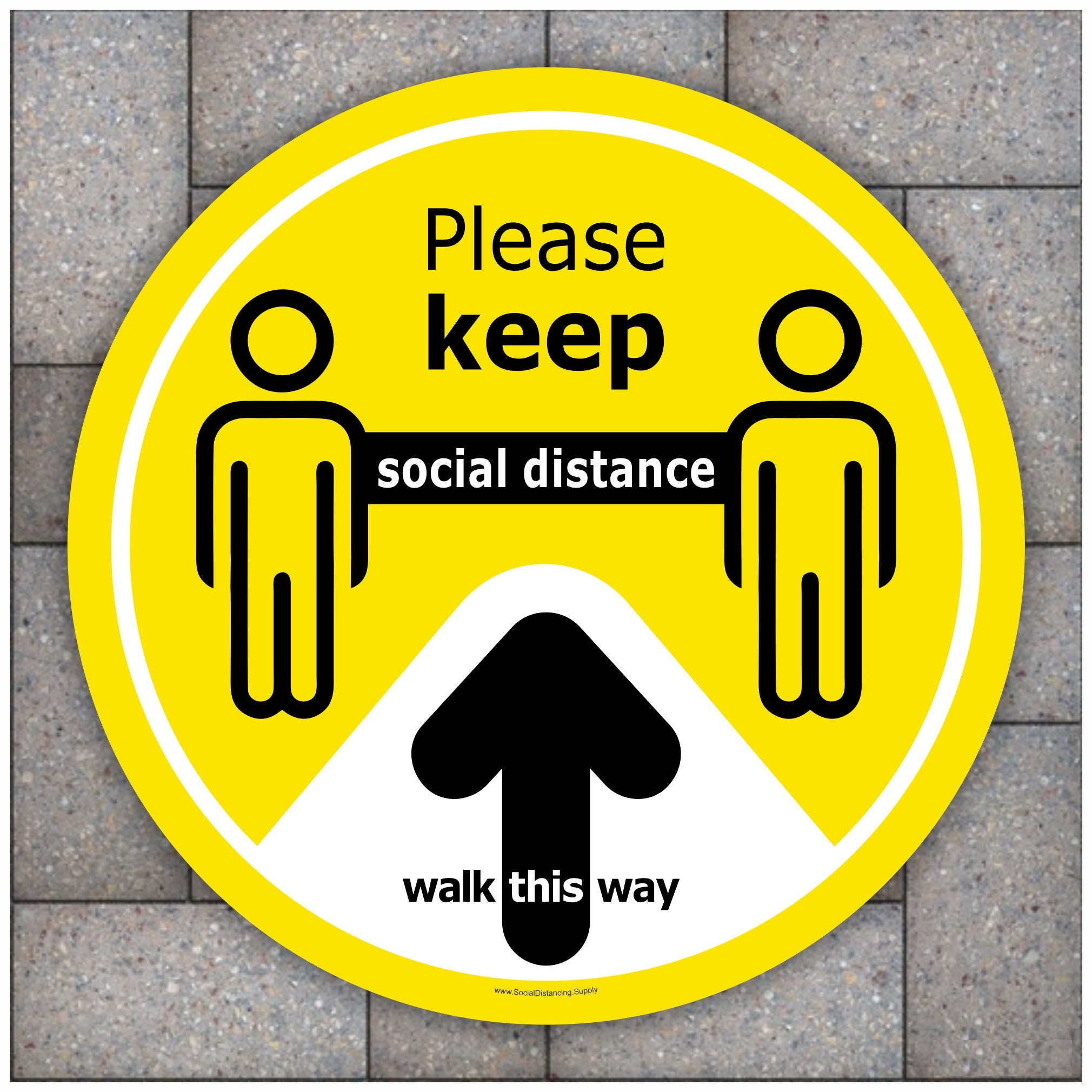 One Way Arrow Social Distancing Decal Sign Stickers for - Etsy UK