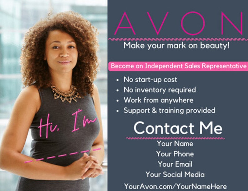 Avon Marketing Yard Sign Etsy