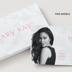 Mary Kay Visitenkarten bündeln | Rosa Blume, Rosa KISS, Rosa Farbe, Rosa Marmor | Digitaler Download & Druckoptionen | Eigenes Canvas Design