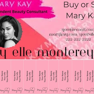 Mary Kay roze verf afscheurflyer – aanpasbare marketingflyer voor Mary Kay Business | Leuk, creatief en boeiend