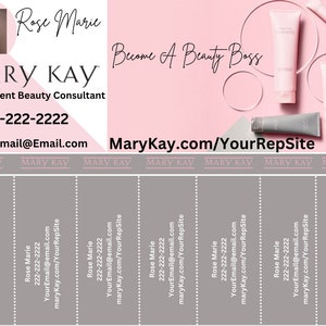 Mary Kay Pink. Cleanser Tear Off Flyer