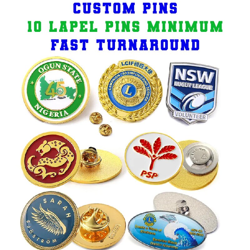 Lapel Pins | Polished & Matte Die Struck Metal Pin - Sample