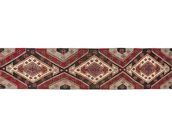 Rustieke keukenloper | Vintage Turks tapijt | 13 ft Tribal Nomadisch tapijt | Lang platgeweven boho