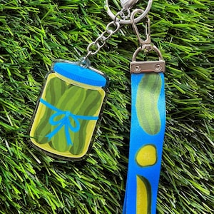 Pickle Wristlet Lanyard with Keychain