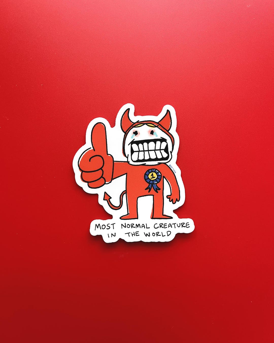 Most Normal Creature in the World Waterproof Vinyl Sticker - Etsy
