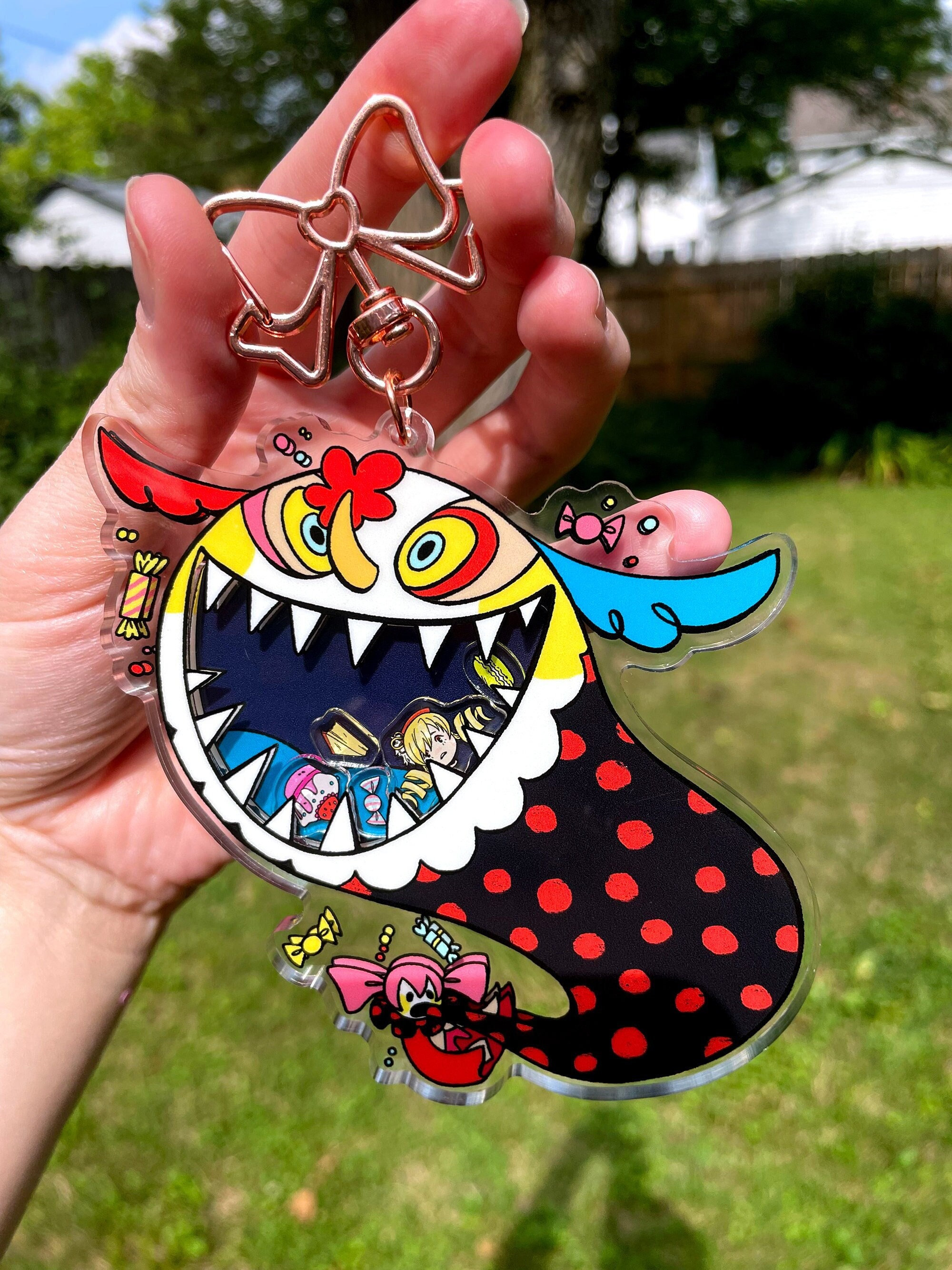Dessert Witch Shaker Keychain | Big 4 Inch Anime Acrylic Charm - Etsy